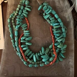 Santa Fe Southwest Turquoise Statement Necklace